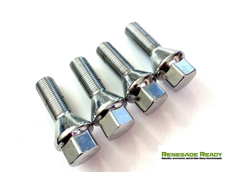 Jeep Renegade Lug Bolt Set Set of 20 M12x1.25 60° Cone Seat Silver